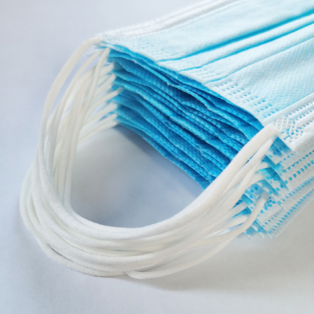 Maschera per il viso monouso protettivo blu 