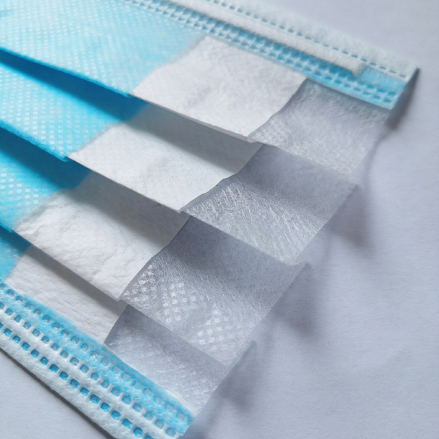 Maschera per il viso monouso protettivo blu 